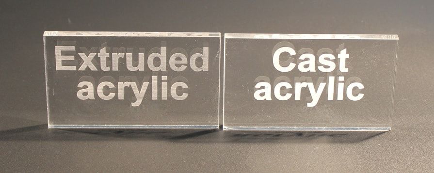 Quid est differentias inter acrylic et extruditur acrylic?